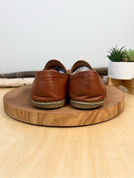 Charix Cognac Brown Handmade Leather Loafers Unisex Slippers EU 43 Men 10 main image 9